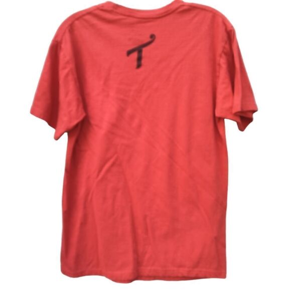 TITS Two in The Shirt Graphic Crew Neck Tee Shirt Sz M Red Short Sleeve - Picture 2 of 5